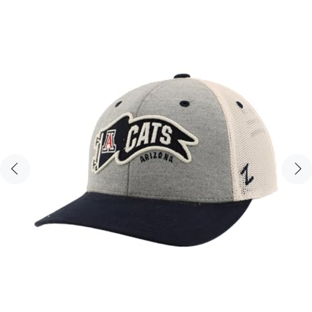 NWT Zephyr Arizona WildCats Gray Navy Snapback Trucker Hat NCAA Football Sports